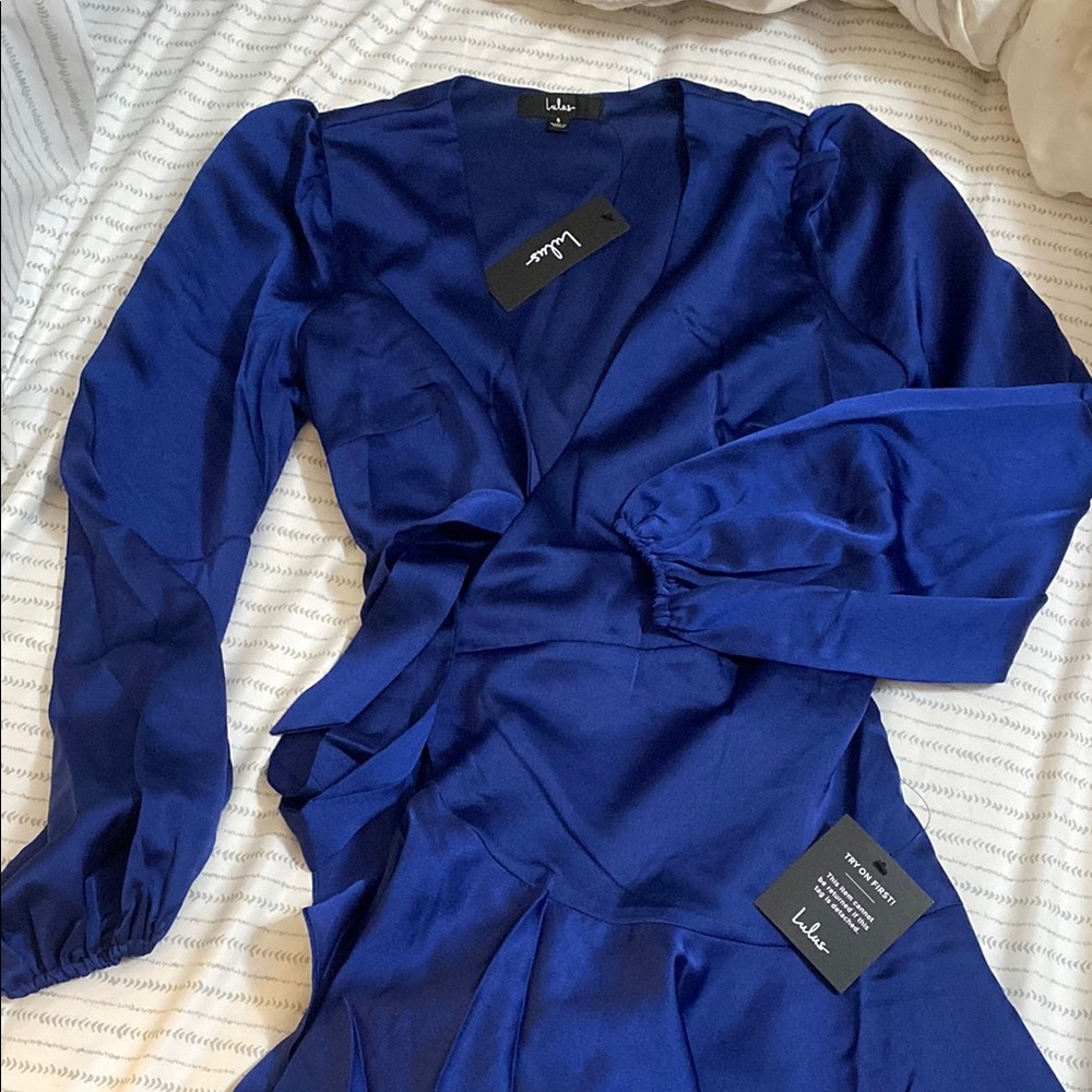 Lulu's Royal Blue Long Sleeve Dress